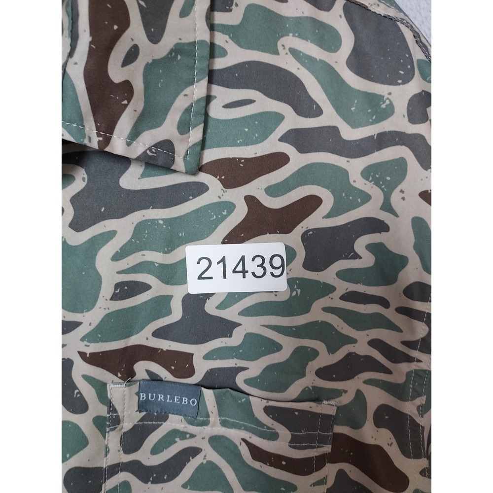 Burlebo Shirt Mens XL Duck Camo Performance Button Down Green Outdoor Hiking - Picture 10 of 10